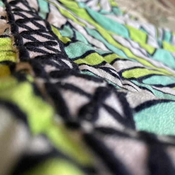 Crown & Ivy blue green mid-sleeve blouse - Picture 6 of 8